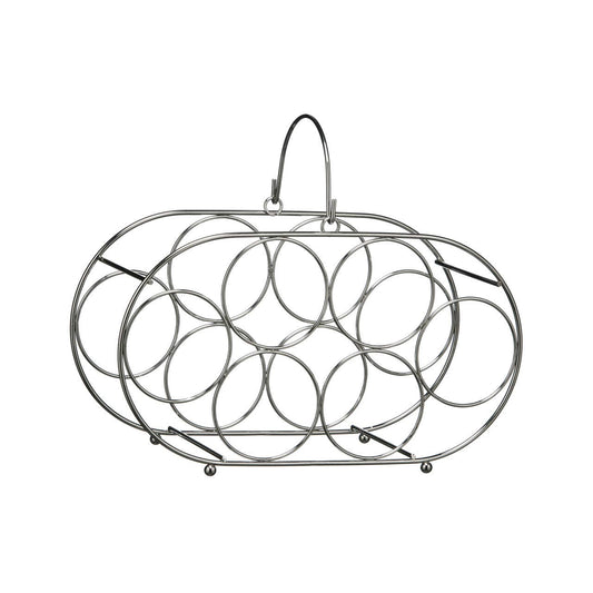 Mako Chrome 6 Bottle Oval Wine Rack