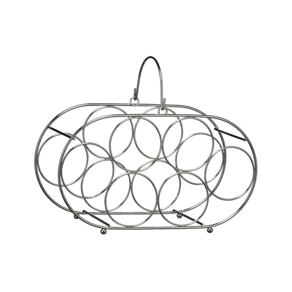 Mako Chrome 6 Bottle Oval Wine Rack