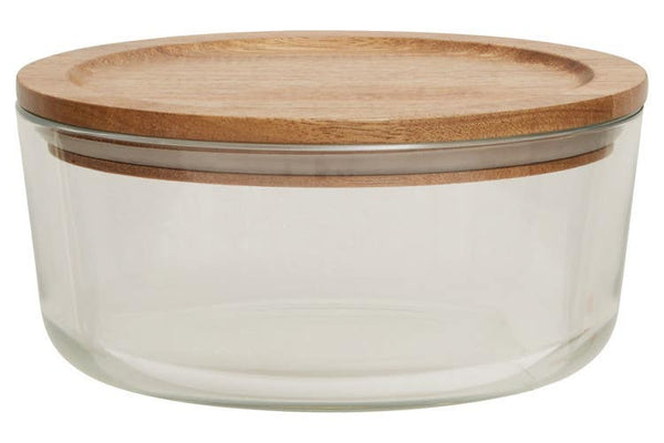 Freska 850ml Glass Container With Acacia Lid