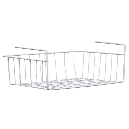 White Under Shelf Large Storage Basket