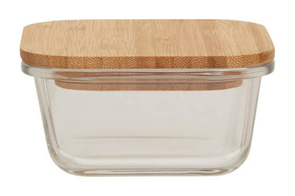 Freska 320ml Glass Container With Bamboo Lid