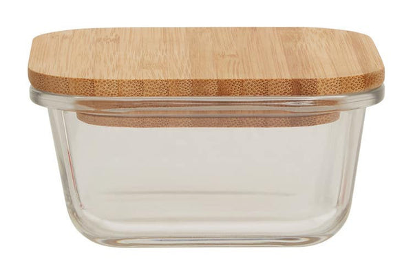 Freska 320ml Glass Container With Bamboo Lid