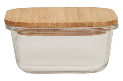 Freska 520ml Glass Container With Bamboo Lid