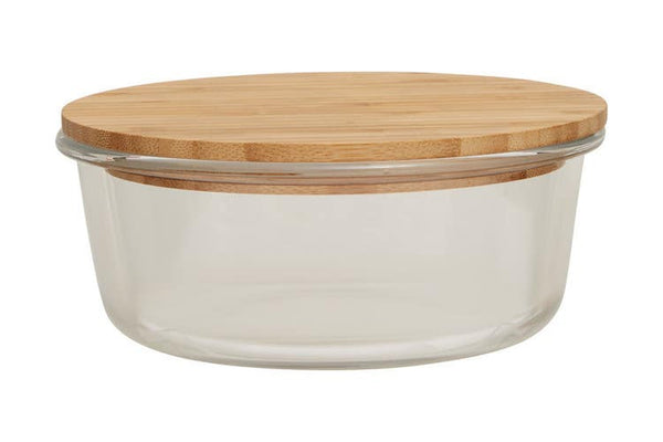 Freska 950ml Glass Container With Bamboo Lid