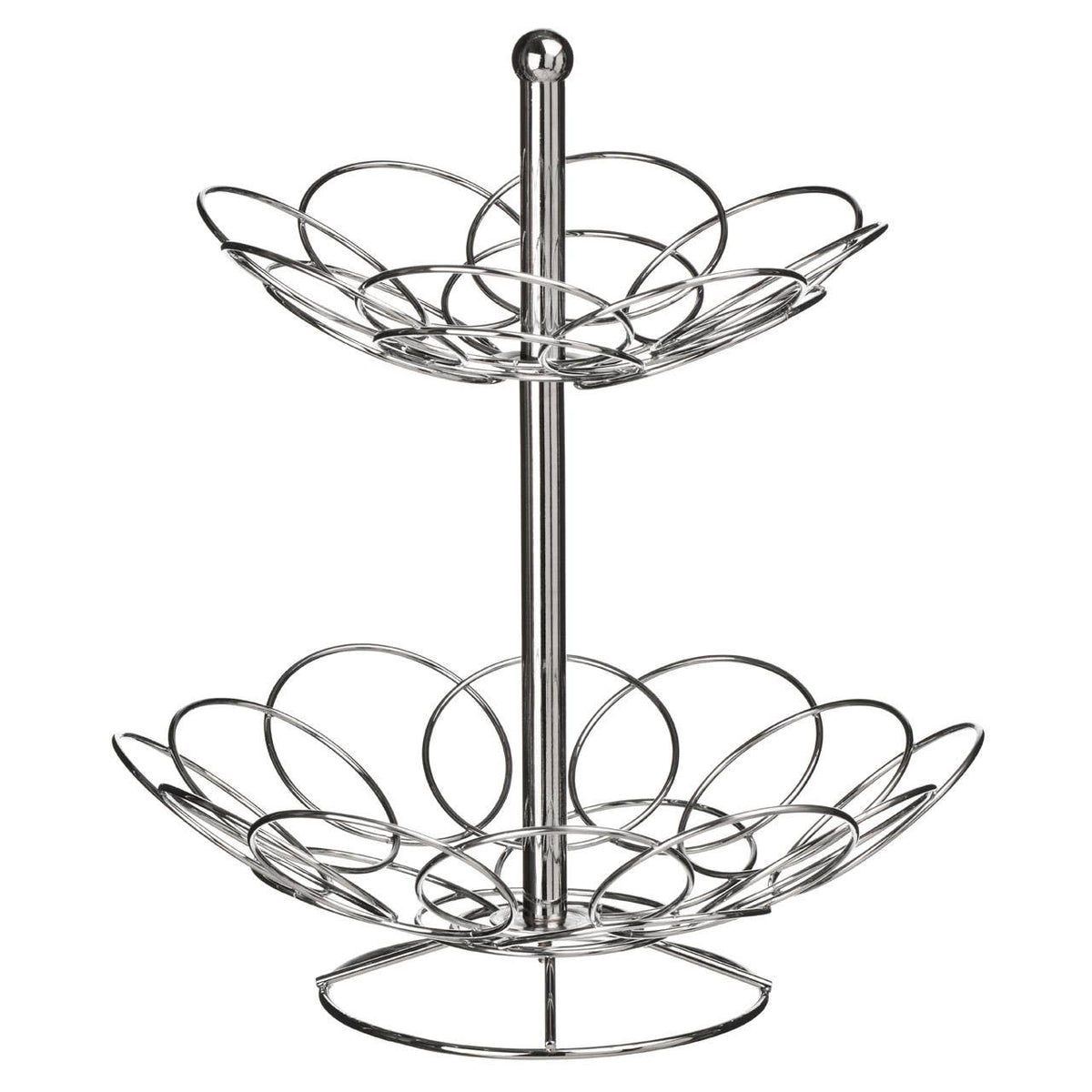 Ellipse 2 Tier Chrome Fruit Basket