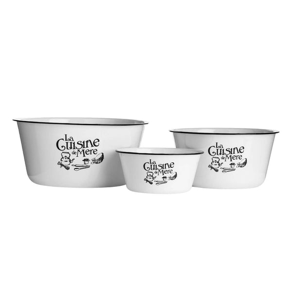 La Cuisine De Mere Set Of 3 Mixing Bowls.