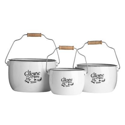 La Cuisine De Mere Set of 3 Storage Pots.