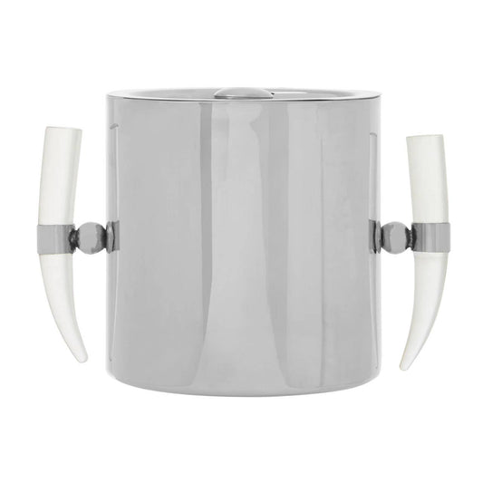 Herne Stainless Steel Ice Bucket Acrylic Horn Handles