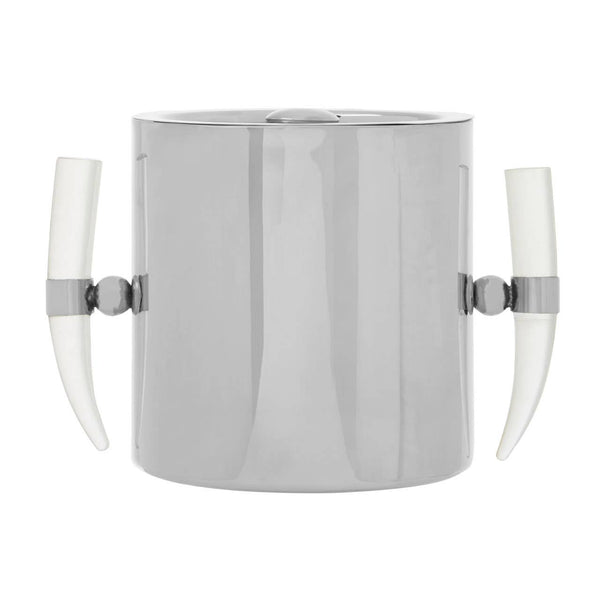 Herne Stainless Steel Ice Bucket Acrylic Horn Handles