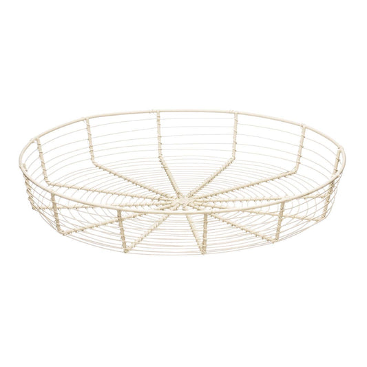 Cream Wire Bread Basket