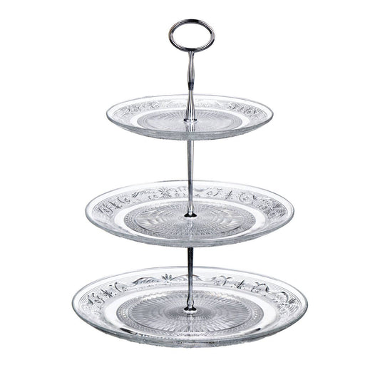 Molly Clear Glass 3 Tier Cake Stand
