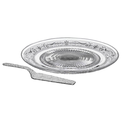Molly Clear Glass Cake Plate And Slice