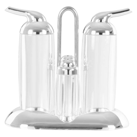 Gozo Silver 4 Piece Condiment Set