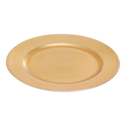 Dia Gold Finish Dotted Charger Plate