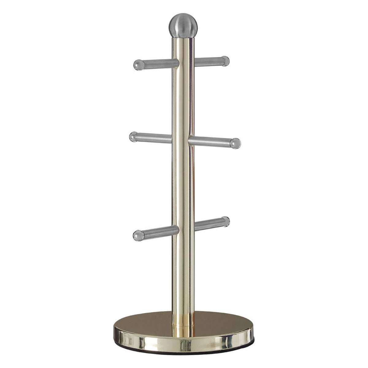 Hirano 6 Cup Mug Tree - Gold Finish