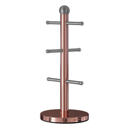 Hirano 6 Cup Mug Tree - Copper Finish