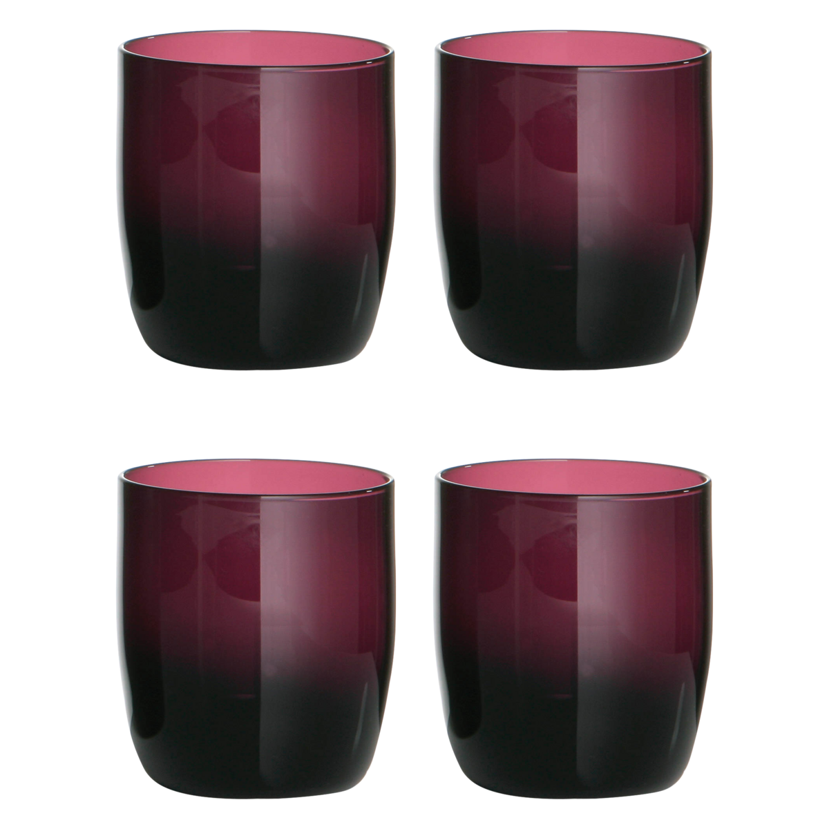 Set Of Four Purple Tumblers