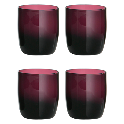 Set Of Four Purple Tumblers