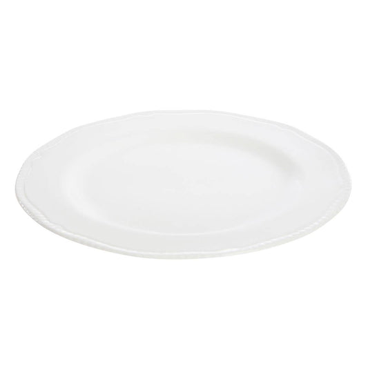Quinn Large Embossed White Plate