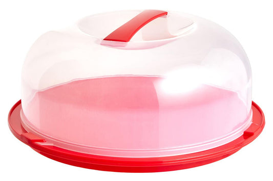 Hallie 29cm Red Cake Storage Carrier with Handle