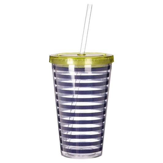 Mimo Stripe 450ml Drinks Cup