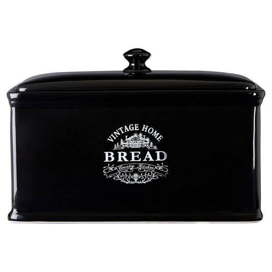 Vintage Home Black Dolomite Bread Crock