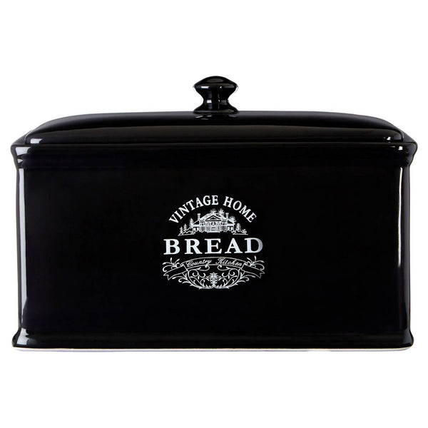 Vintage Home Black Dolomite Bread Crock