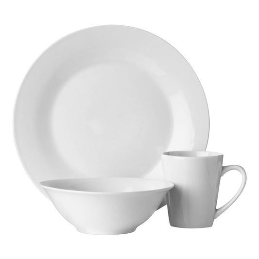 Elmira 12 Piece White Porcelain Dinner Set