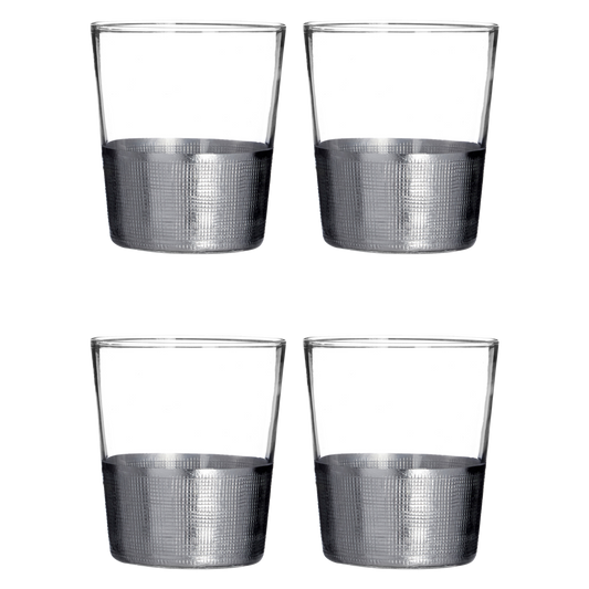 Set Of Four Apollo Clear Glass Tumblers