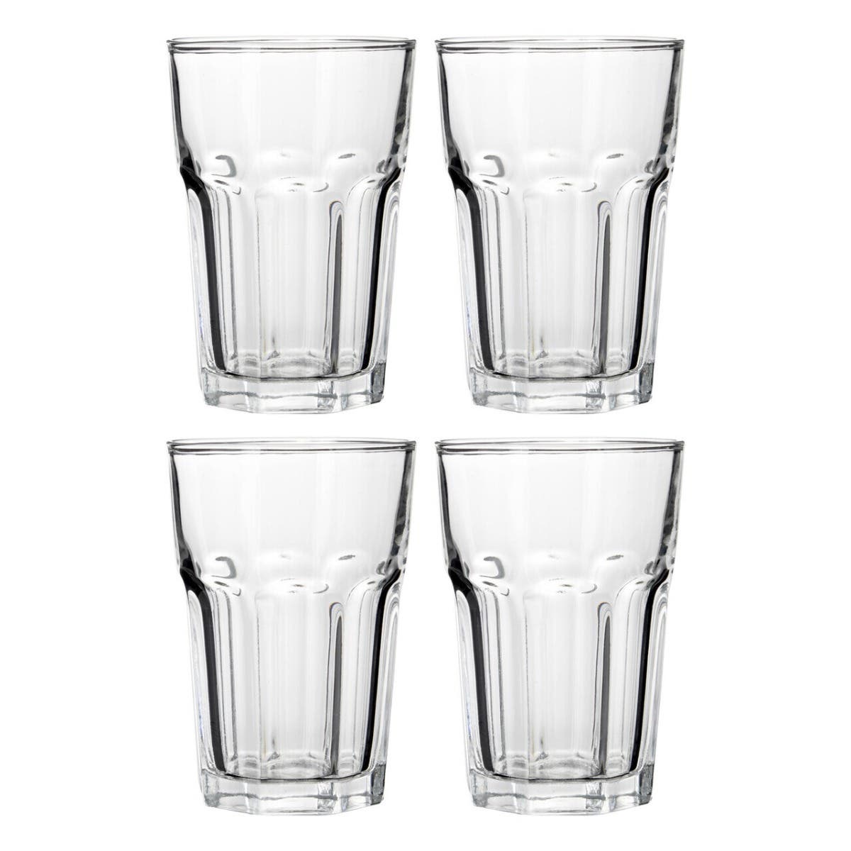 Euri Set of Four Clear Glass Tumblers 360ml