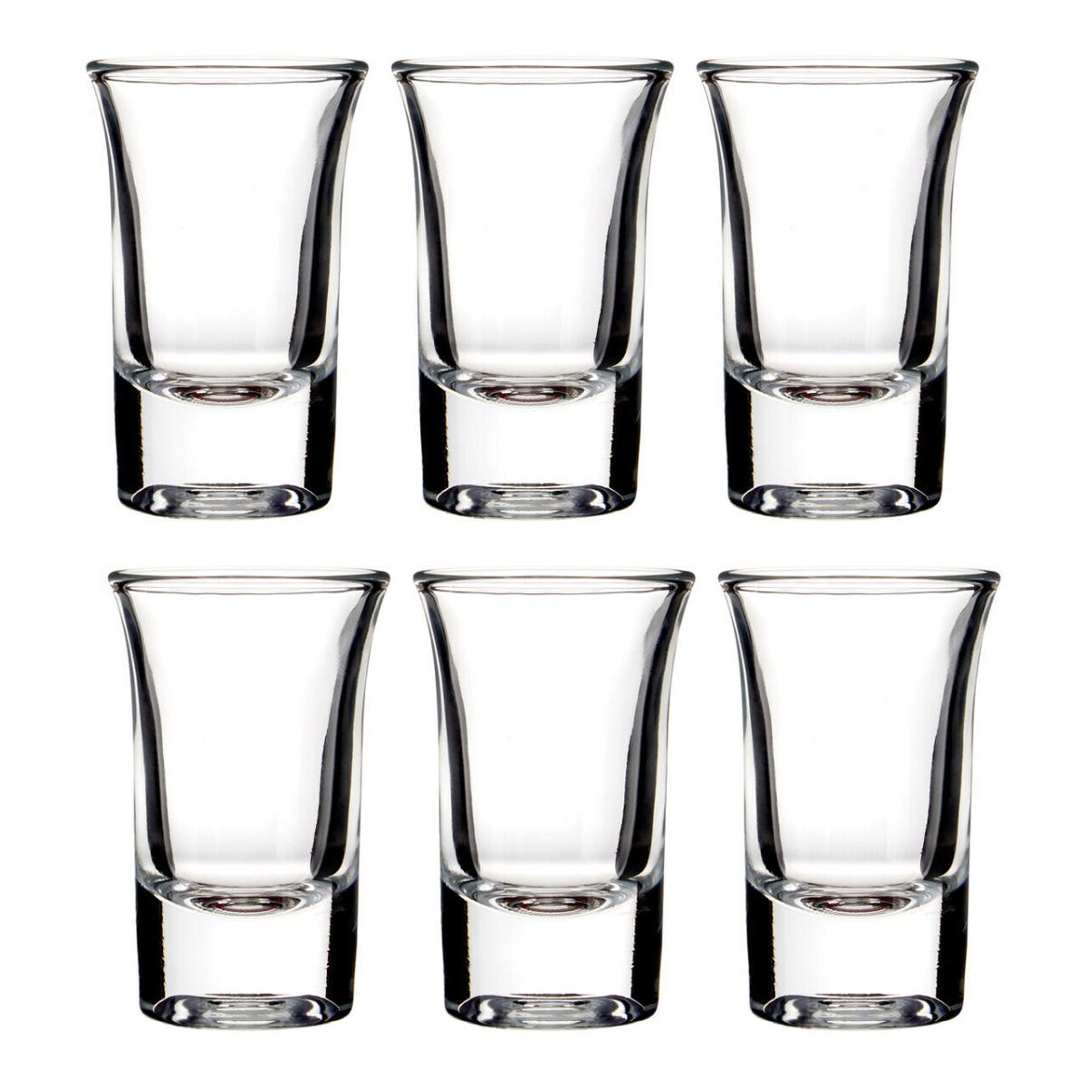 Euri Set Of 6 Clear Shot Glasses 35ml
