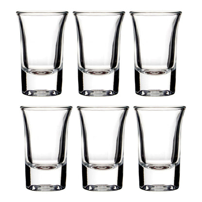 Euri Set Of 6 Clear Shot Glasses 35ml