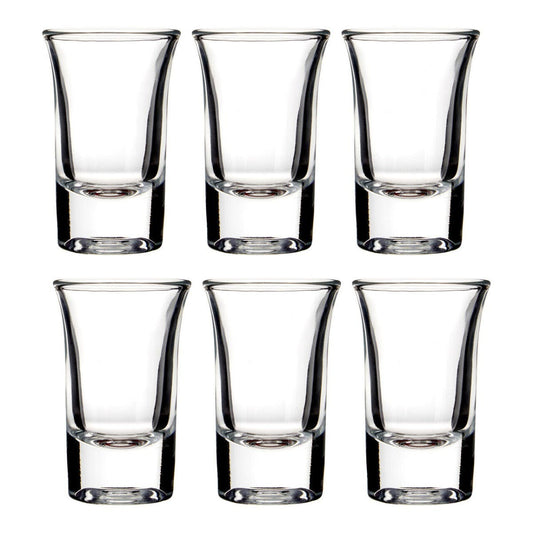 Euri Set Of 6 Clear Shot Glasses 35ml
