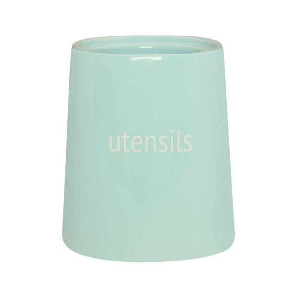 Fletcher Blue Ceramic Utensil Holder