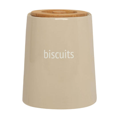 Fletcher Beige Ceramic Biscuit Canister