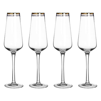 Set Of Four Charleston Champagne Glasses