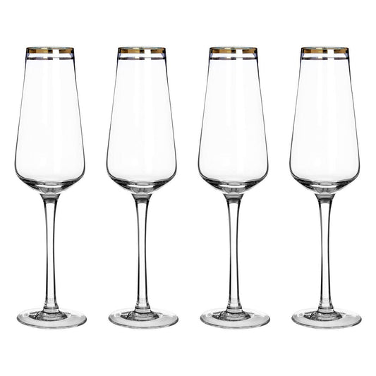 Set Of Four Charleston Champagne Glasses