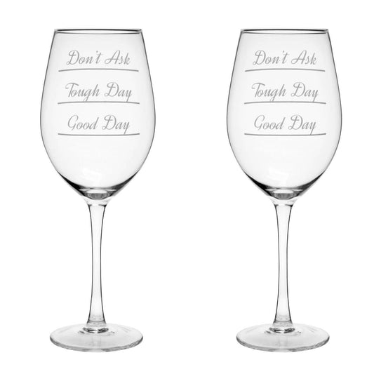 Verity Set of 2 Do Not Ask Large Wine Glasses
