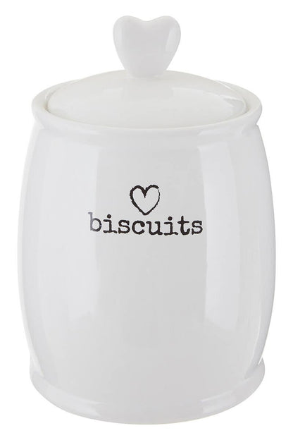 Charm White Dolomite Biscuit Canister