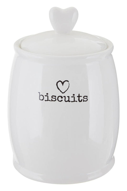 Charm White Dolomite Biscuit Canister