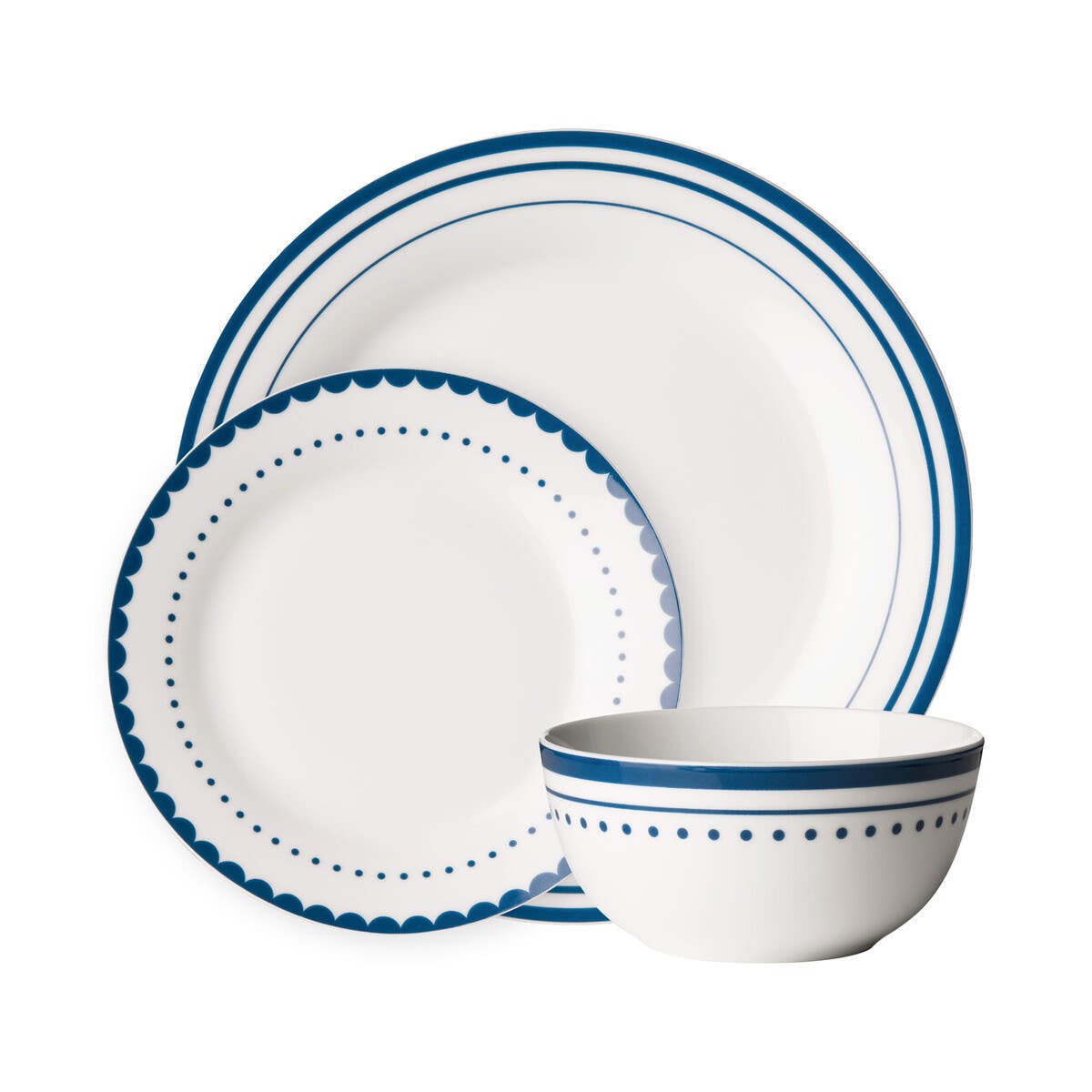 Avie  Saturn 12 Piece Blue Dinner Set