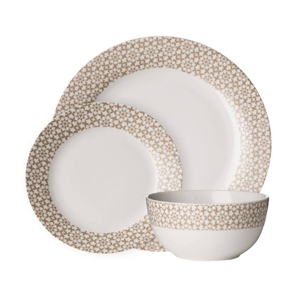 Avie Casablanca 12 Piece  Natural Dinner Set MOB