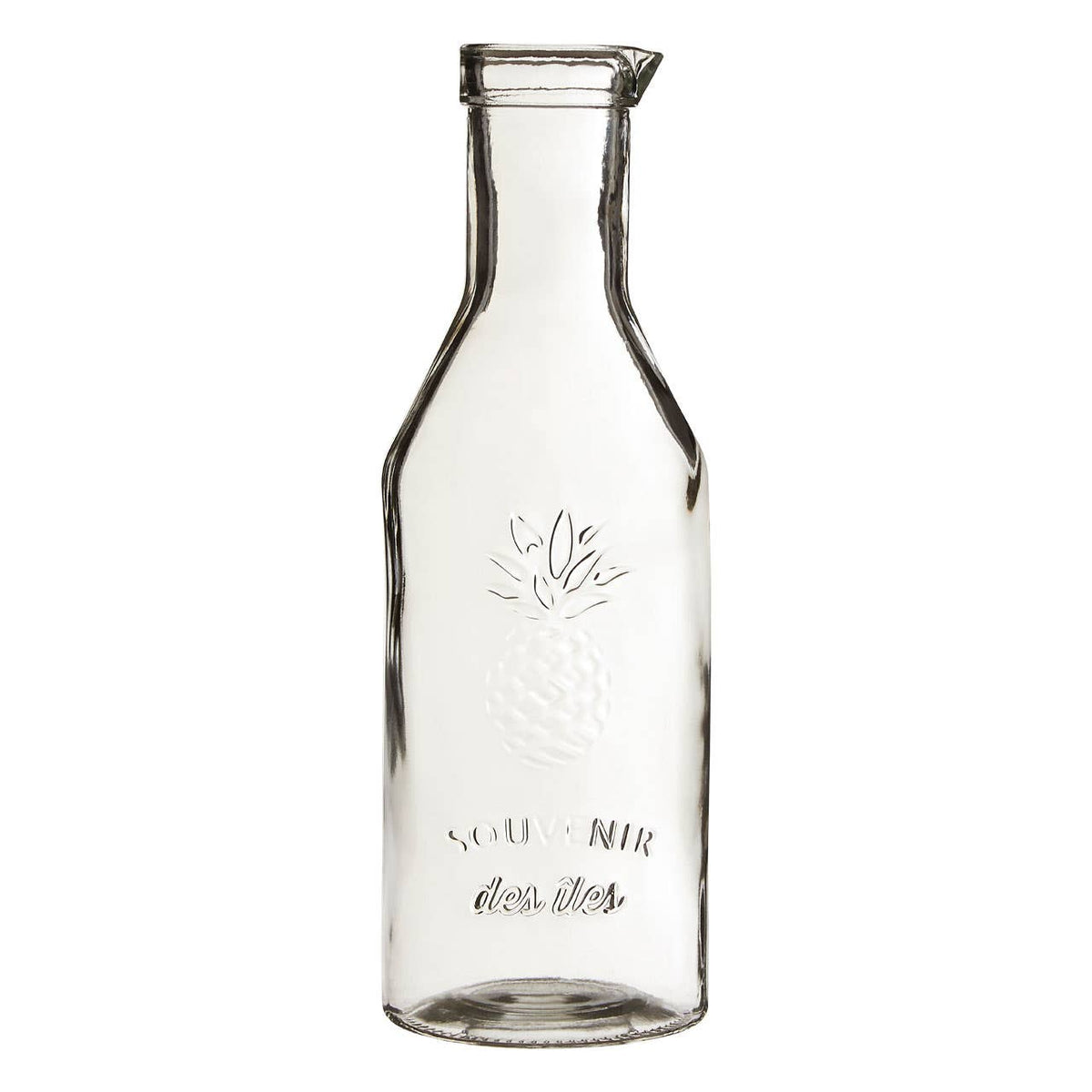 Dayla Clear Glass Embossed Pineapple Design 1000ml Carafe