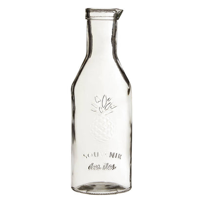 Dayla Clear Glass Embossed Pineapple Design 1000ml Carafe