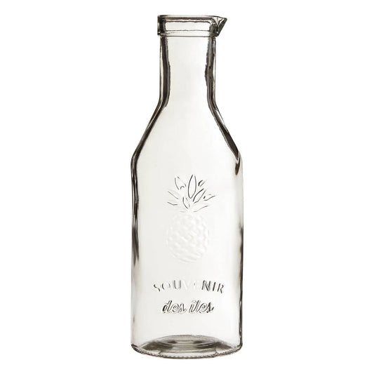 Dayla Clear Glass Embossed Pineapple Design 1000ml Carafe