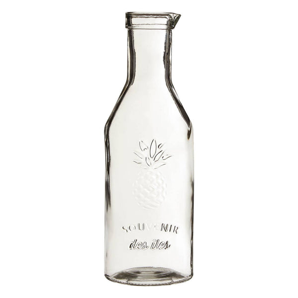 Dayla Clear Glass Embossed Pineapple Design 1000ml Carafe