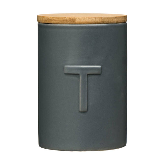 Fenwick Dark Grey Tea Canister