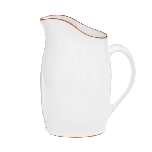 Calisto Terracotta White Glazed Pitcher
