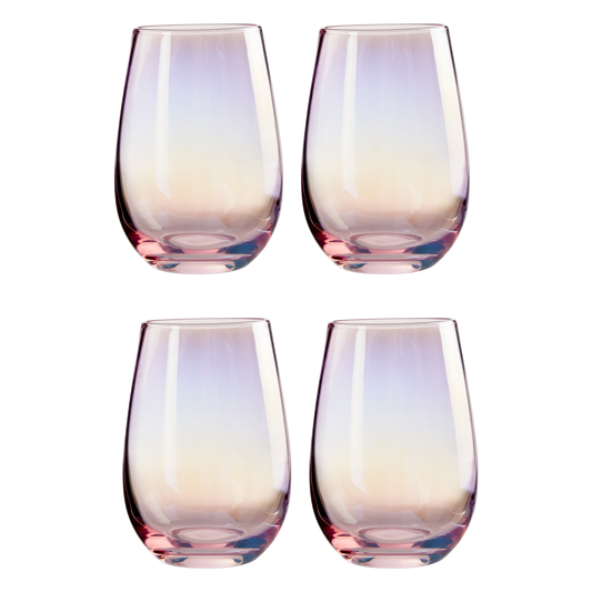 Frosted Deco Set Of 4 Hi Ball Glasses