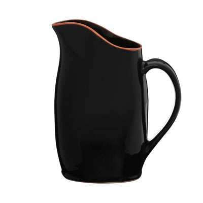 Calisto Terracotta Black Glazed Pitcher